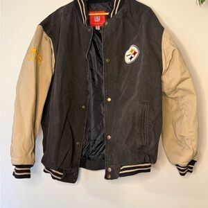 Pittsburgh Steelers NFL Varsity Jacket XL Letterman Wool Leather Style Coat